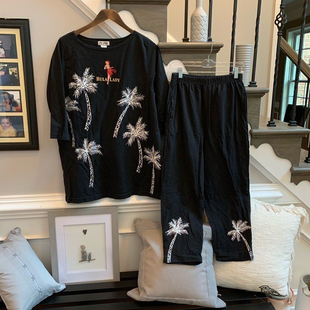 Vintage M. Mac Hula Girl Pant Set sz M